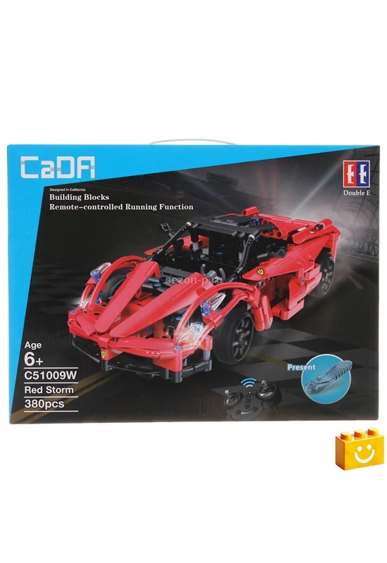 CaDA® C51009W - Red Storm piros sportkocsi - 100% technic-kompatibilis építőjáték