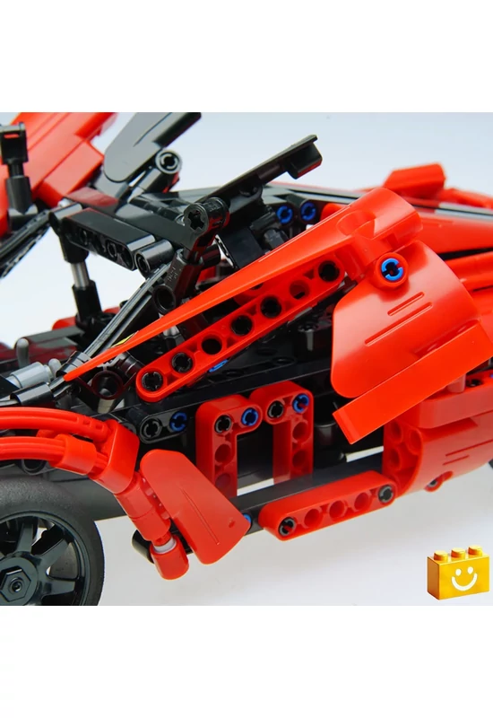 CaDA® C51009W - Red Storm piros sportkocsi - 100% technic-kompatibilis építőjáték