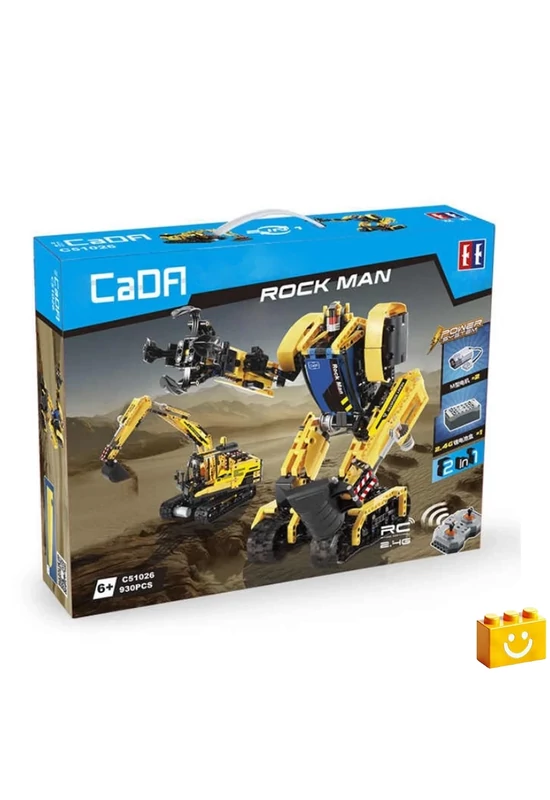 CaDA® C51026W - 2 az 1-ben robot & excavator - 100% technic-kompatibilis építőjáték
