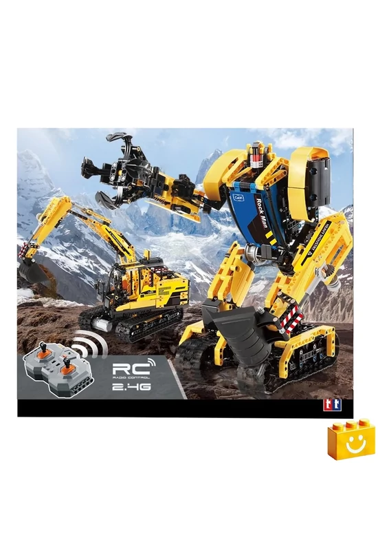 CaDA® C51026W - 2 az 1-ben robot & excavator - 100% technic-kompatibilis építőjáték