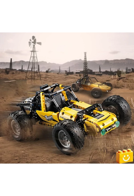 CaDA® C51043W - Sárga buggy - 100% technic-kompatibilis építőjáték