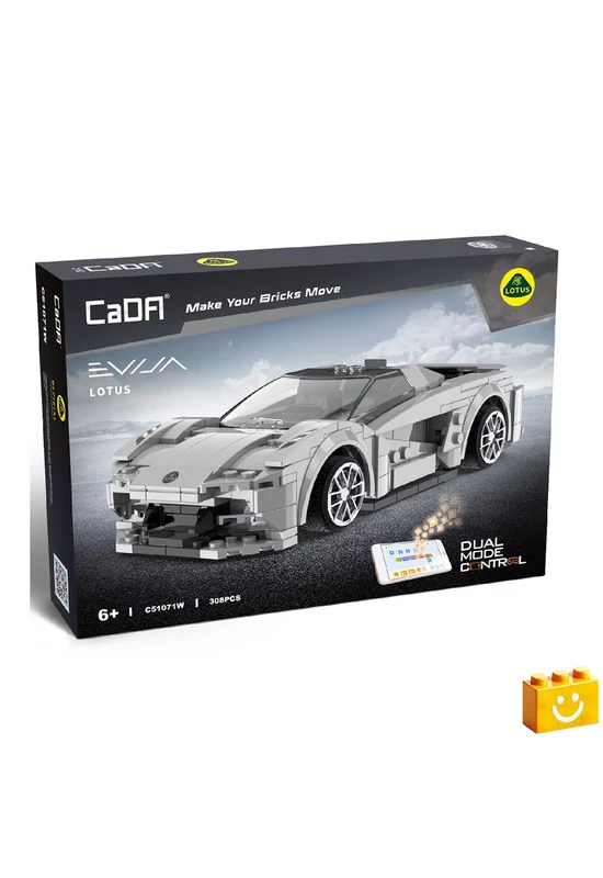 CaDA® C51071W - Távirányítós Lotus Evija versenyautó építőjáték - 100% kompatibilis minden más kedvelt márkával