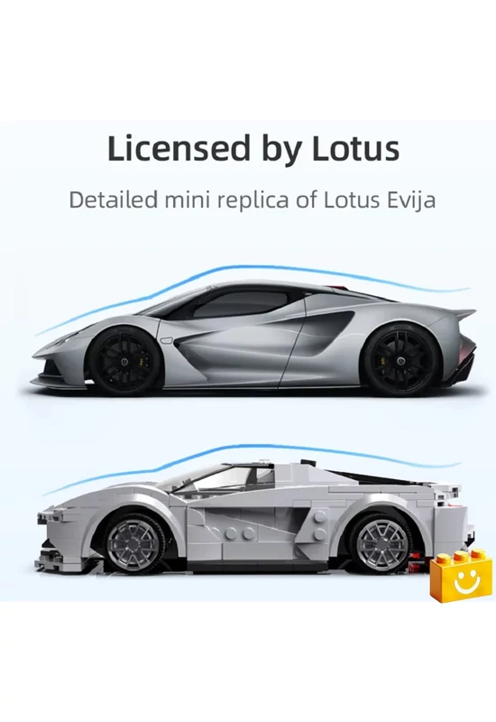 CaDA® C51071W - Távirányítós Lotus Evija versenyautó építőjáték - 100% kompatibilis minden más kedvelt márkával
