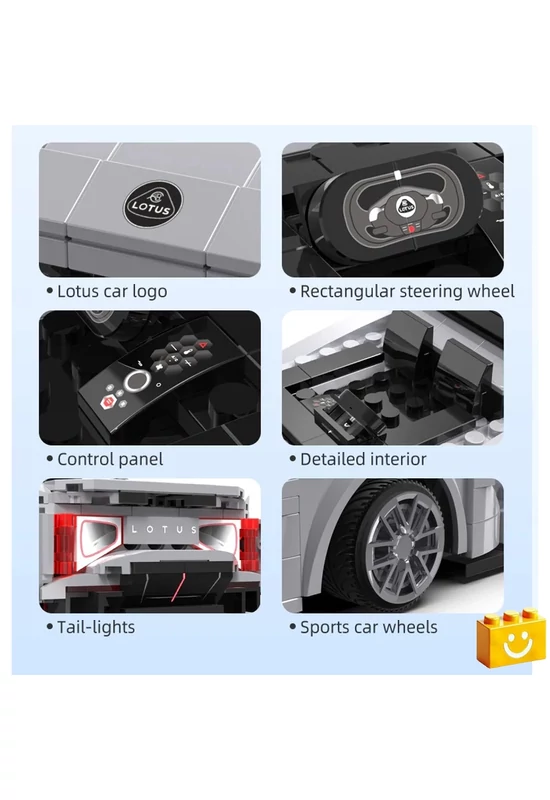 CaDA® C51071W - Távirányítós Lotus Evija versenyautó építőjáték - 100% kompatibilis minden más kedvelt márkával