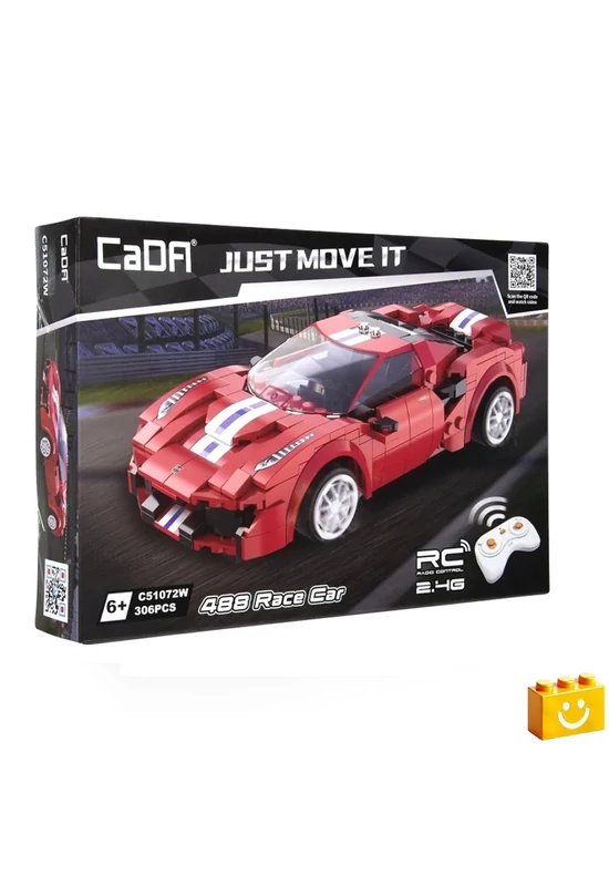 CaDA® C51072W - Távirányítós 488 Supercar építőjáték - 100% kompatibilis minden más kedvelt márkával