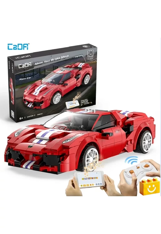 CaDA® C51072W - Távirányítós 488 Supercar építőjáték - 100% kompatibilis minden más kedvelt márkával