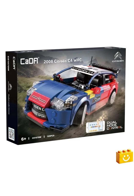 CaDA® C51078W - Távirányítós Citroen C4 WRC 2008 építőjáték - 100% kompatibilis minden más kedvelt márkával