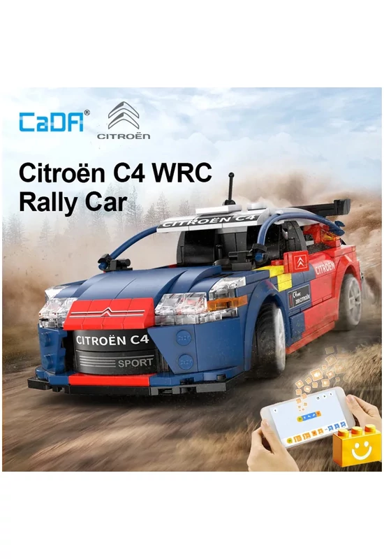 CaDA® C51078W - Távirányítós Citroen C4 WRC 2008 építőjáték - 100% kompatibilis minden más kedvelt márkával