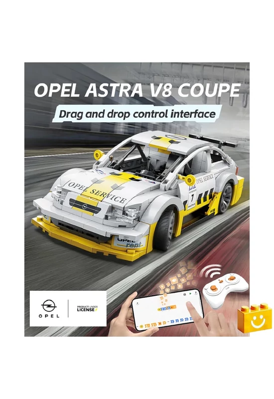 CaDA® C51081W - Távirányítós Opel Astra v8 Coupé építőjáték - 100% kompatibilis minden más kedvelt márkával