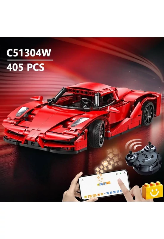 CaDA® C51304W - Távirányítós Red Blade sportautó - 100% technic-kompatibilis építőjáték