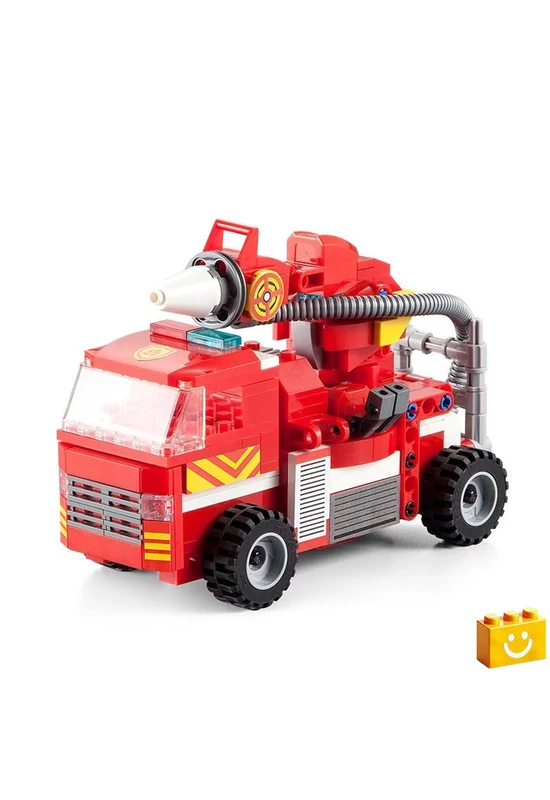 CaDA® C52009W - Ferman 2 az 1-ben robot vagy tűzoltóautó építőjáték - 100% kompatibilis minden más kedvelt márkával