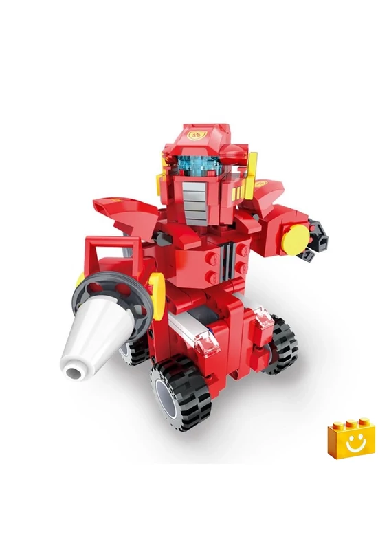 CaDA® C52009W - Ferman 2 az 1-ben robot vagy tűzoltóautó építőjáték - 100% kompatibilis minden más kedvelt márkával