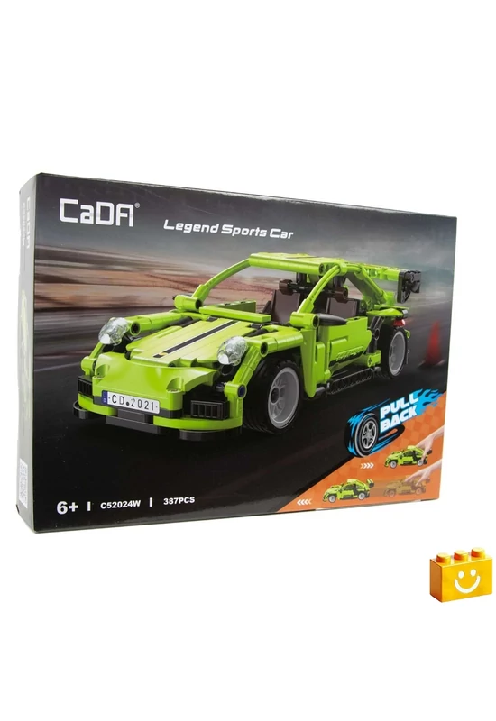 CaDA® C52024W - Legend zöld sportkocsi - 100% technic-kompatibilis építőjáték
