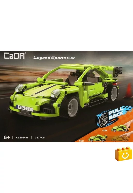 CaDA® C52024W - Legend zöld sportkocsi - 100% technic-kompatibilis építőjáték
