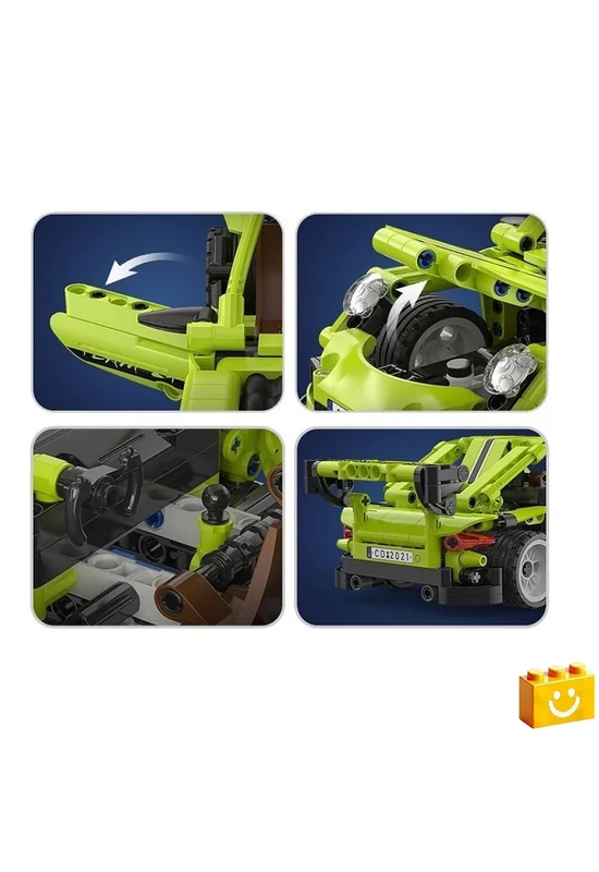 CaDA® C52024W - Legend zöld sportkocsi - 100% technic-kompatibilis építőjáték