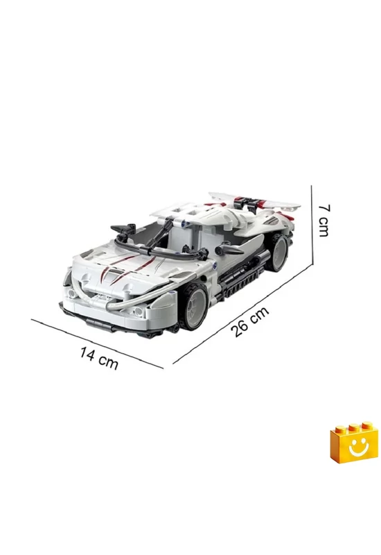 CaDA® C52026W - Apocalypse fehér sportkocsi - 100% technic-kompatibilis építőjáték