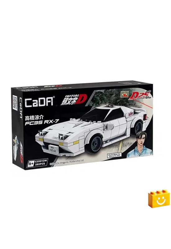 CaDA® C55012W - Initial-D Mazda FC3S RX-7 Versenyautó építőjáték - 100% kompatibilis minden más kedvelt márkával