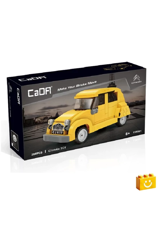 CaDA® C55021W - Citroen 2CV - kacsa építőjáték - 100% kompatibilis minden más kedvelt márkával