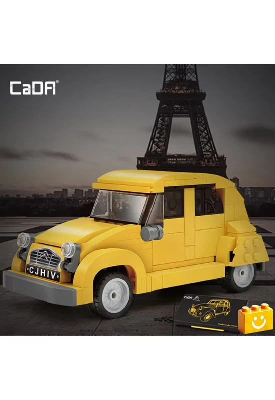 CaDA® C55021W - Citroen 2CV - kacsa építőjáték - 100% kompatibilis minden más kedvelt márkával