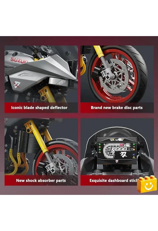 CaDA® C59021W - Suzuki Katana motorkerékpár - 100% technic-kompatibilis építőjáték