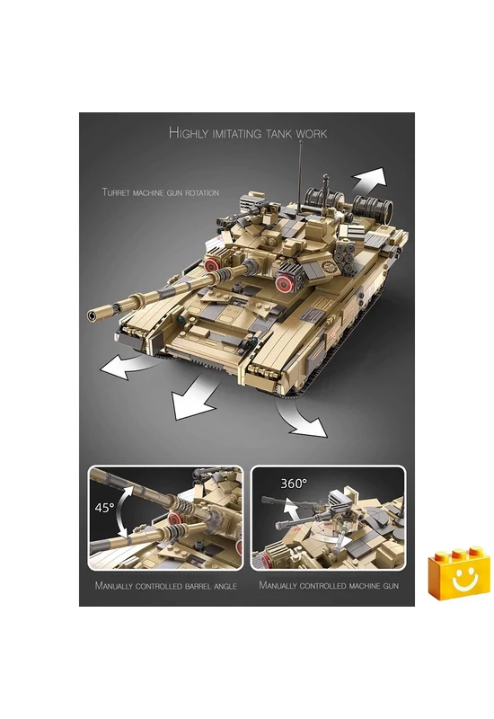 CaDA® C61003W - T-90 harckocsi - 100% technic-kompatibilis építőjáték