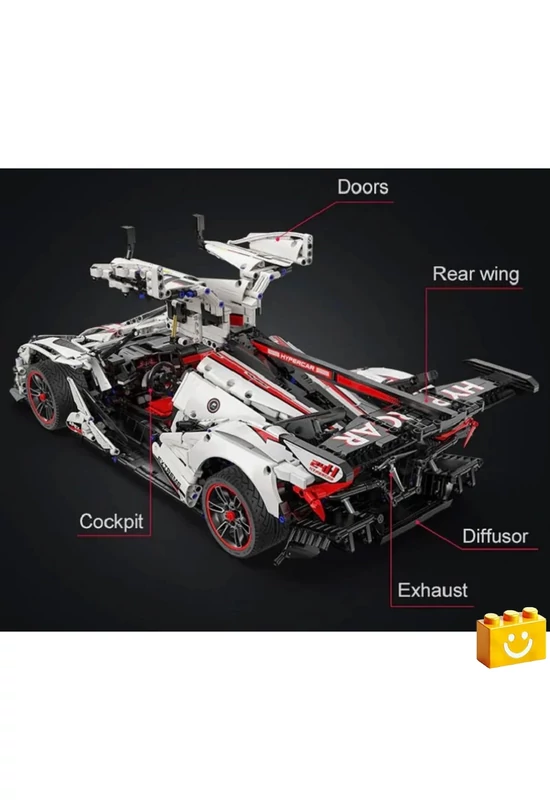 CaDA® C61053W - Távirányítós Helios Supercar - 100% technic-kompatibilis építőjáték