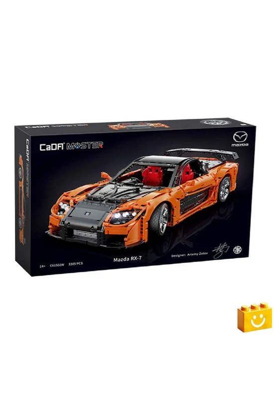 CaDA® C61502W - Távirányítós Mazda RX-7 sportkocsi - 100% technic-kompatibilis építőjáték