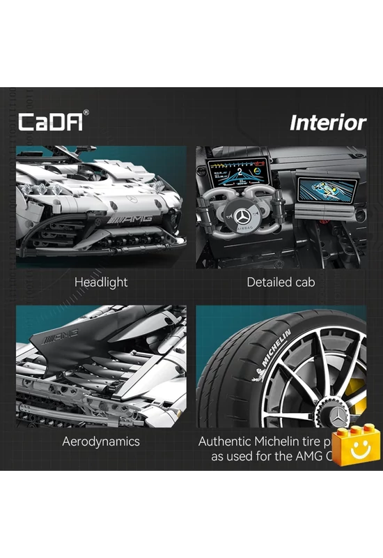 CaDA® C61503W - Mercedes-AMG ONE - 100% technic-kompatibilis építőjáték