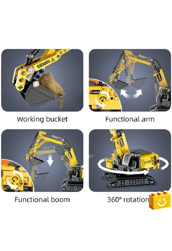 CaDA® C65003W - Markológép -Exkavátor - 100% technic-kompatibilis építőjáték