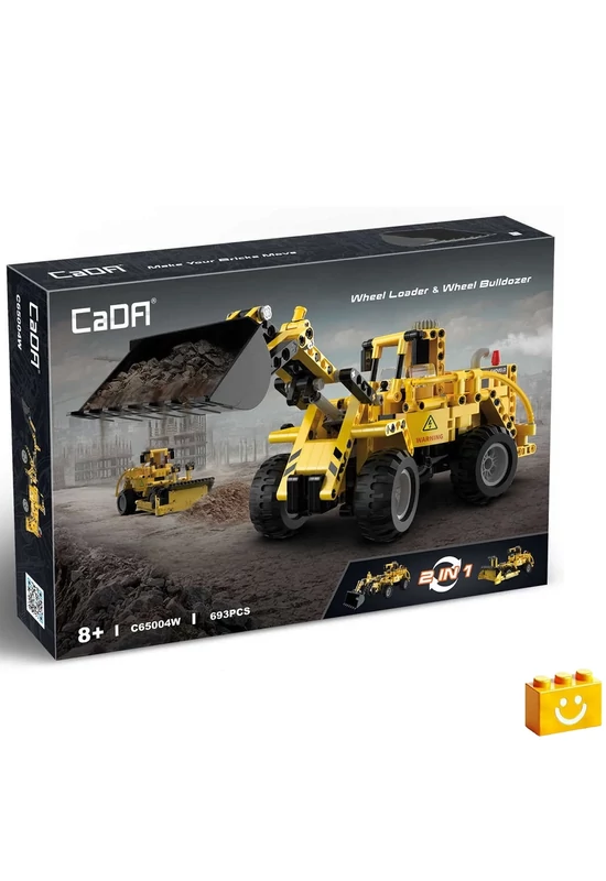 CaDA® C65004W - 2 az 1-ben Dömper vagy homlokrakodó - 100% technic-kompatibilis építőjáték