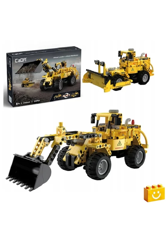 CaDA® C65004W - 2 az 1-ben Dömper vagy homlokrakodó - 100% technic-kompatibilis építőjáték