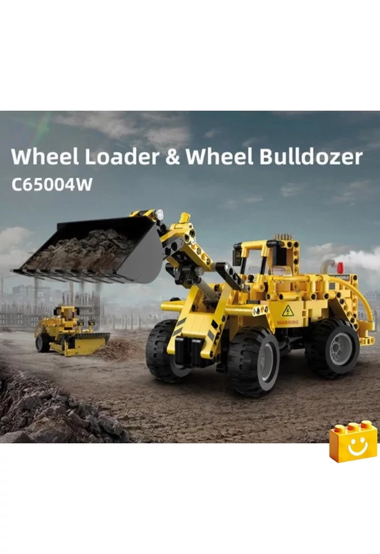 CaDA® C65004W - 2 az 1-ben Dömper vagy homlokrakodó - 100% technic-kompatibilis építőjáték