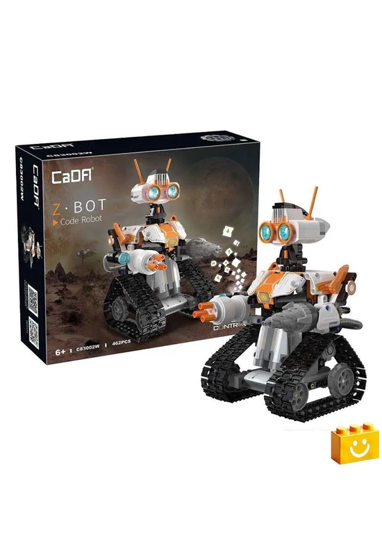CaDA® C83002W - Távirányítós Z-BOT Kódoló Robot - 100% technic-kompatibilis építőjáték