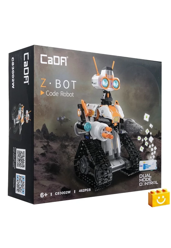 CaDA® C83002W - Távirányítós Z-BOT Kódoló Robot - 100% technic-kompatibilis építőjáték