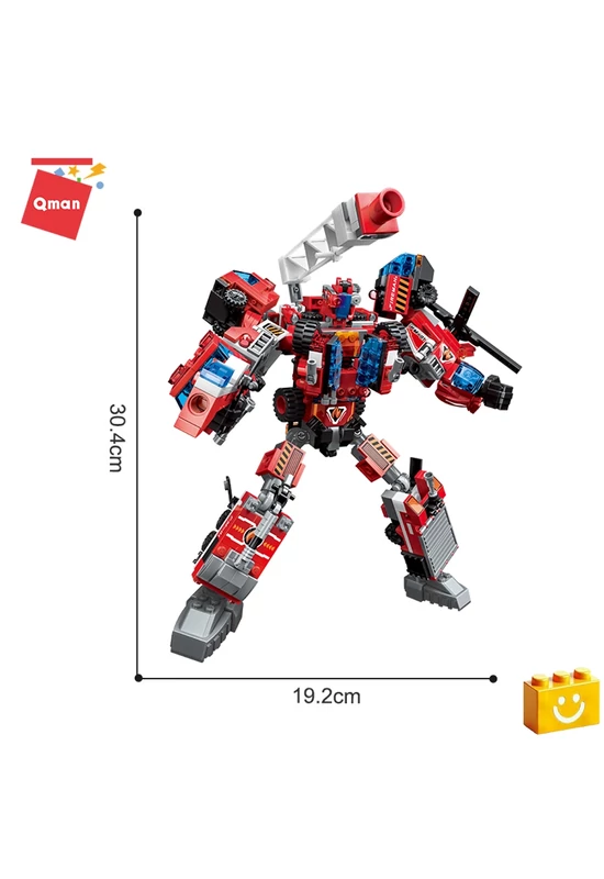 QMAN® 1416 - 6 az 1-ben Lángoló Mars építőjáték - 100% kompatibilis minden más kedvelt márkával