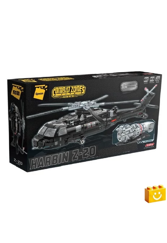 QMAN® 23016 - Harbin Z-20 többcélú helikopter - 100% technic-kompatibilis építőjáték