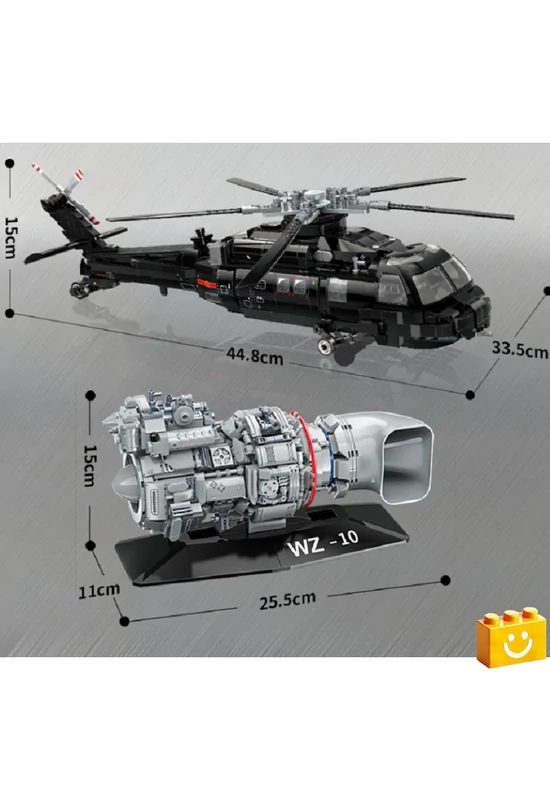 QMAN® 23016 - Harbin Z-20 többcélú helikopter - 100% technic-kompatibilis építőjáték