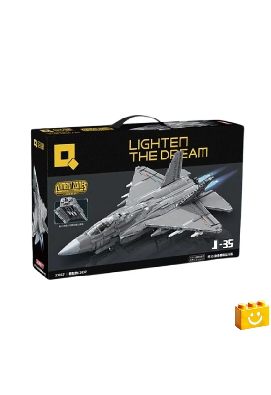 QMAN® 23017 - Shenyang J-35 lopakodó hordozó alapú vadászgép - 100% technic-kompatibilis építőjáték