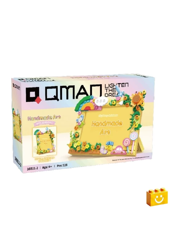 QMAN® 36011-2 - Szivárvány Képkeret építőjáték - 100% kompatibilis minden más kedvelt márkával