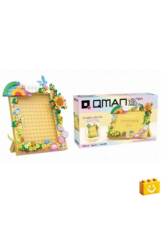 QMAN® 36011-2 - Szivárvány Képkeret építőjáték - 100% kompatibilis minden más kedvelt márkával