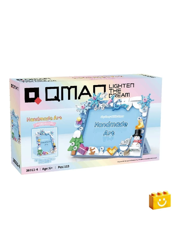 QMAN® 36011-4 - Téli világ képkeret építőjáték - 100% kompatibilis minden más kedvelt márkával