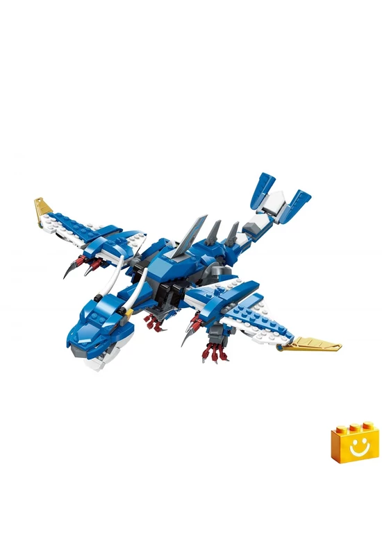 QMAN® 42103 - 3 az 1-ben Helikopter, Repülő sárkány, Vadászgép építőjáték - 100% kompatibilis minden más kedvelt márkával