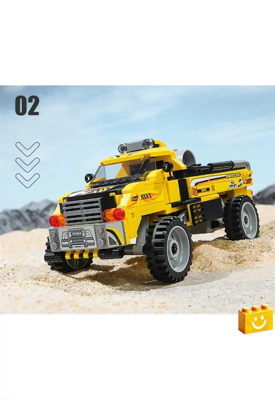 QMAN® 42108 - 3 az 1-ben Csőrös kamion, Pick-up, Cross-autó építőjáték - 100% kompatibilis minden más kedvelt márkával