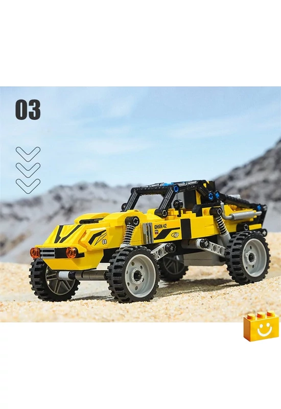 QMAN® 42108 - 3 az 1-ben Csőrös kamion, Pick-up, Cross-autó építőjáték - 100% kompatibilis minden más kedvelt márkával