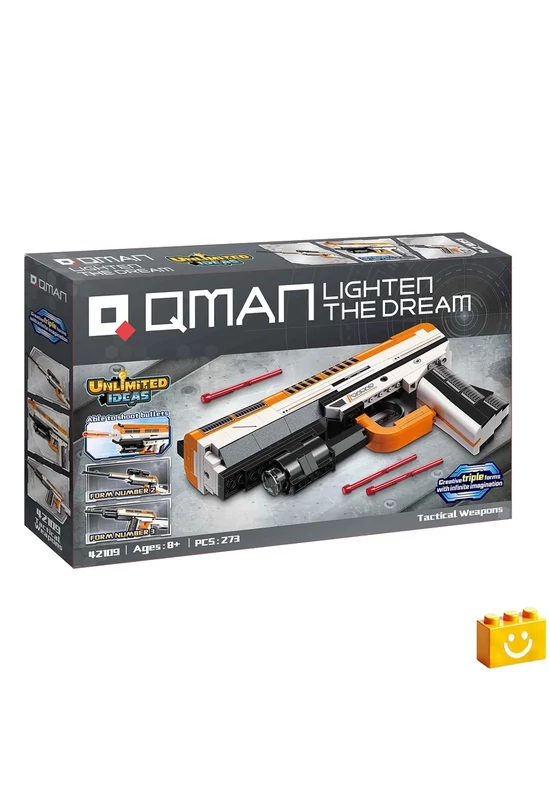 QMAN® 42109 - 3 az 1-ben Játékfegyverek építőjáték - 100% kompatibilis minden más kedvelt márkával
