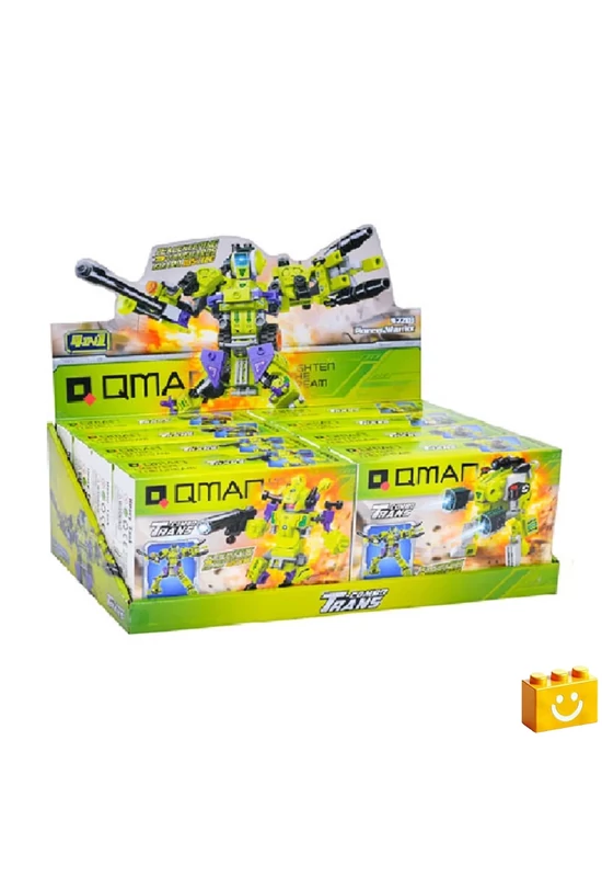 QMAN® 42203 - 4 az 1-ben Pioneer harcos robot építőjáték - 100% kompatibilis minden más kedvelt márkával