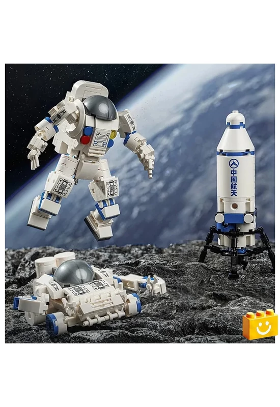 QMAN® 42302 - 6 az 1-ben Űrhajós szett építőjáték - 100% kompatibilis minden más kedvelt márkával