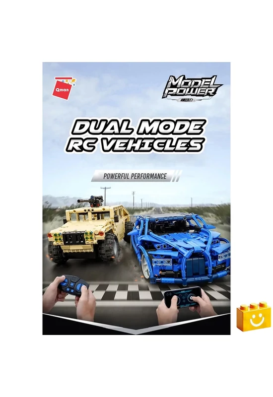 QMAN® 54005 - Phantom kék sportautó - 100% technic-kompatibilis építőjáték