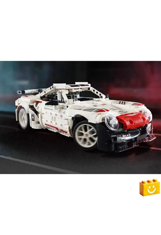 QMAN® 54008 - Speedy Shadow fehér sportautó - 100% technic-kompatibilis építőjáték
