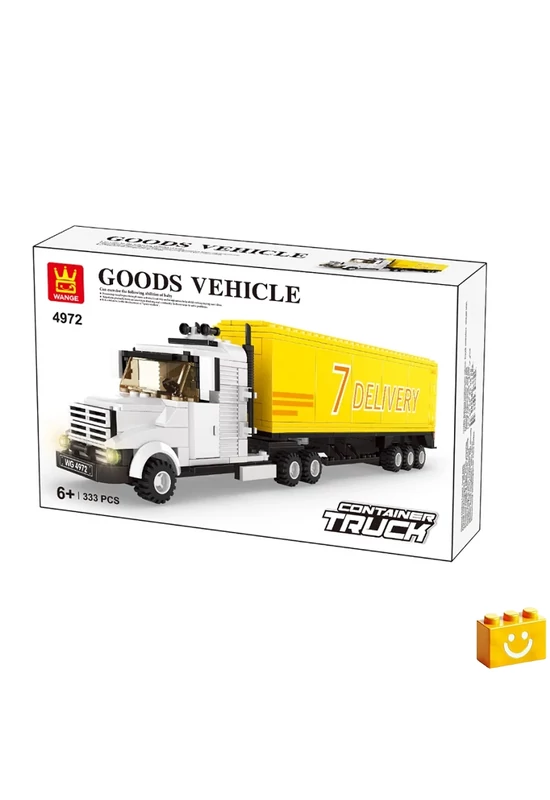 WANGE® 4972 - Csőrös kamion építőjáték - 100% kompatibilis minden más kedvelt márkával